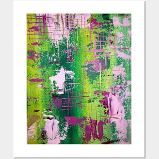 Green Oink Abstract Posters and Art